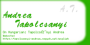 andrea tapolcsanyi business card